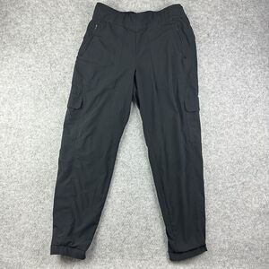 Athleta Chelsea Cargo Lined Pants Womens 10 Black Utility Lightweight Jogger*